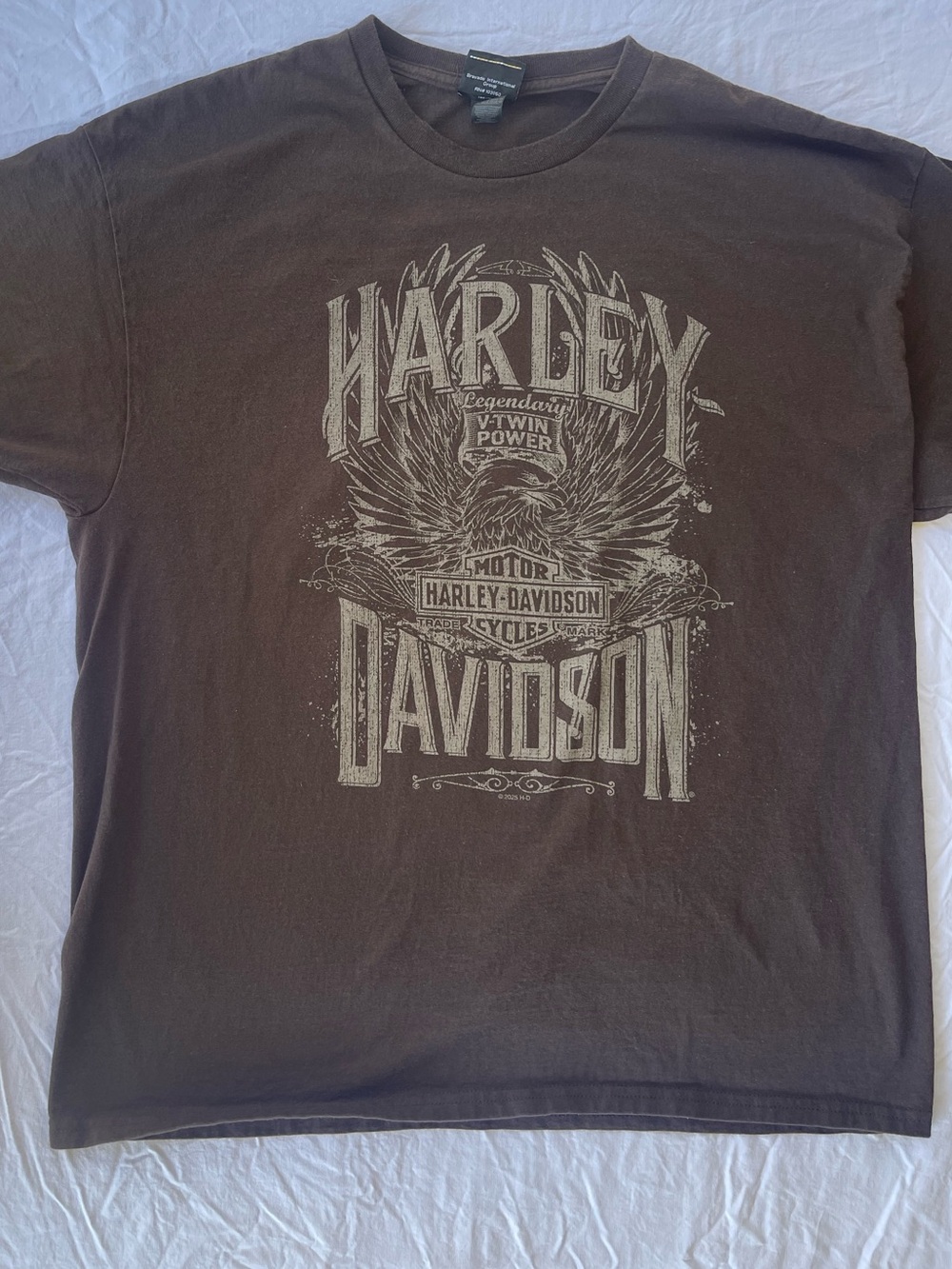 Harley-Davidson Brown Short Sleeve Logo Tee